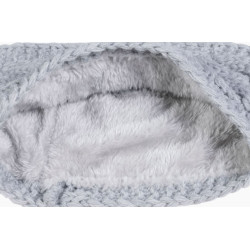 HKM sjaal Lucy, rondgenaaid, fluffy gevoerd, Donkerblauw