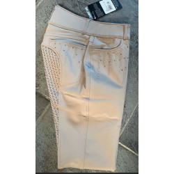 HKM rijbroek Lavender Bay, siliconen full seat, Taupe