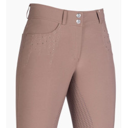 HKM rijbroek Lavender Bay, siliconen full seat, Taupe