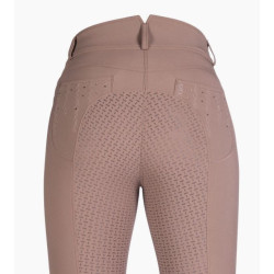 HKM rijbroek Lavender Bay, siliconen full seat, Taupe