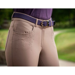 HKM rijbroek Lavender Bay, siliconen full seat, Taupe