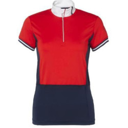 Mountain Horse Brilliant Event Tech Top, Intense Red/Navy