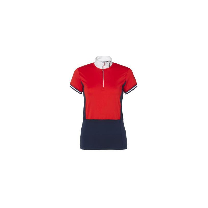 Mountain Horse Brilliant Event Tech Top, Intense Red/Navy