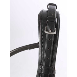 Kavalkade Stang- en Trenshoofdstel Antonia, Zwart/witte lak neusriem, Zwart