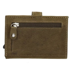 Hide & Stitches Giftset Hide & Stitches Idaho safety wallet & sleutelhanger 20208, Olijfgroen