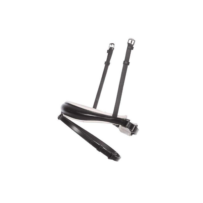 Kavalkade aansnoerneusriem Charlotte, Zwart/Wit onderlegd