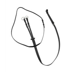 Horka verstelbare martingaal met rubber stop, Zwart