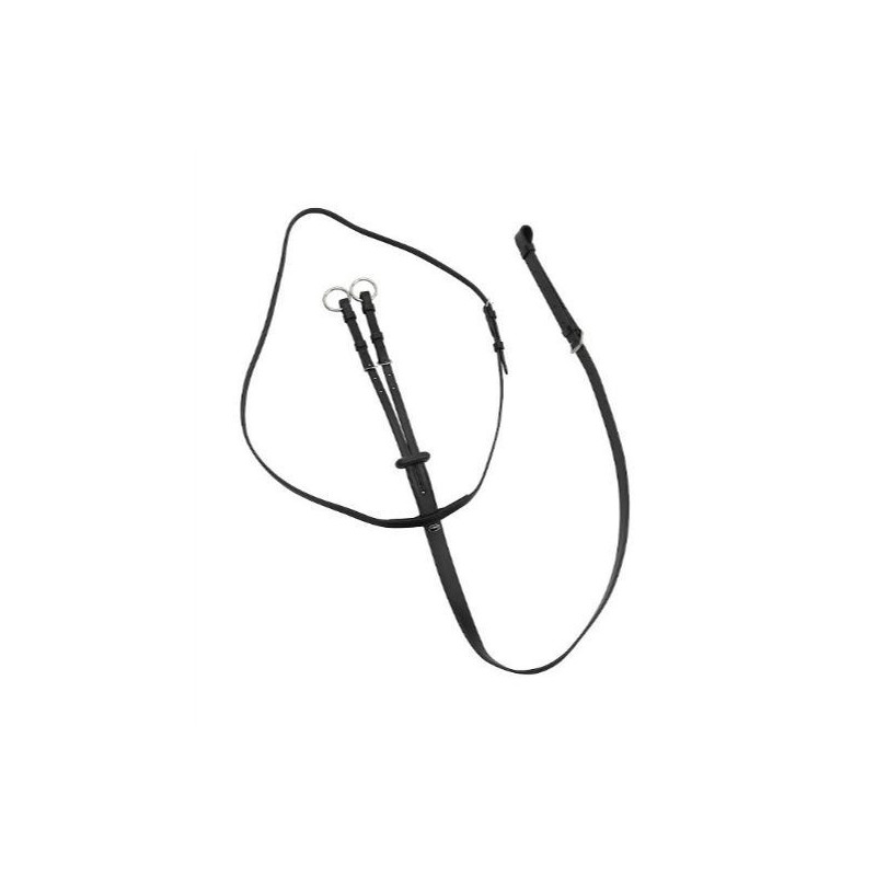 Horka verstelbare martingaal met rubber stop, Zwart