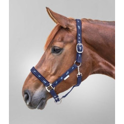 Waldhausen Halster met Paardenmotief, Blauw