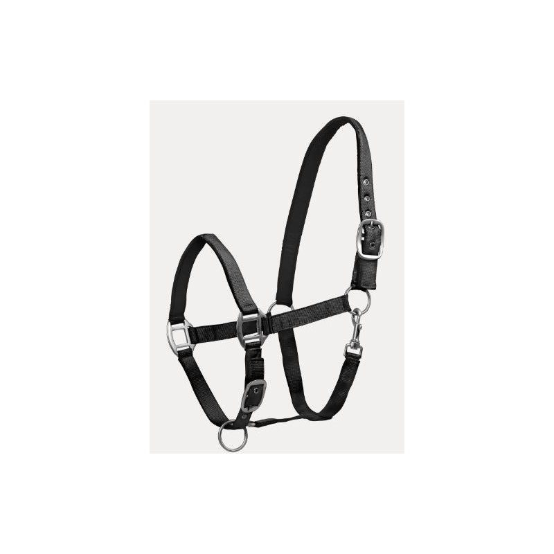 Waldhausen zacht onderlegd Halster Satin, Zwart