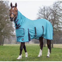 HKM Vliegendeken met vaste hals Lissabon Style, Aqua