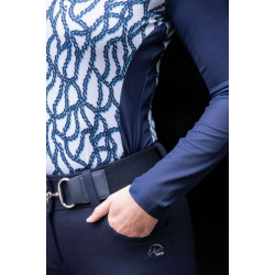 HKM Shirt Chain, Wit/Marineblauw