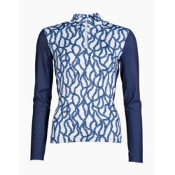 HKM Shirt Chain, Wit/Marineblauw