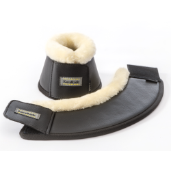 Kavalkade springschoenen met imitatiebontrand, Zwart