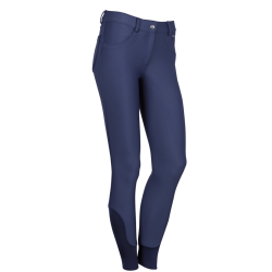 Harry's Horse Softshell Winter Rijbroek Full Grip, Staalblauw