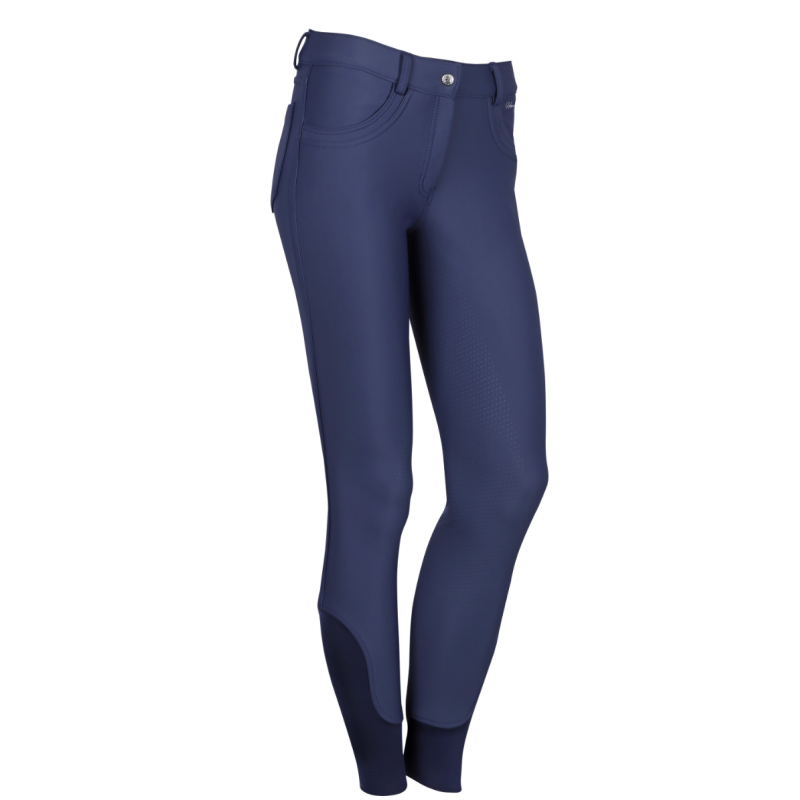 Harry's Horse Softshell Winter Rijbroek Full Grip, Staalblauw