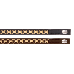 Kavalkade Frontriem Catena, bruin/messing