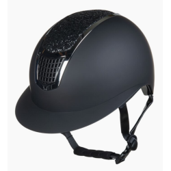 HKM Veiligheidshelm Glamour Shield, Zwart/Zilver