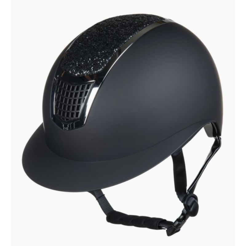 HKM Veiligheidshelm Glamour Shield, Zwart/Zilver